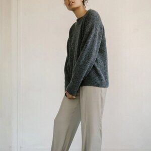 Bare Knitwear Classic Crew Characoal Sweater - Size XS/S